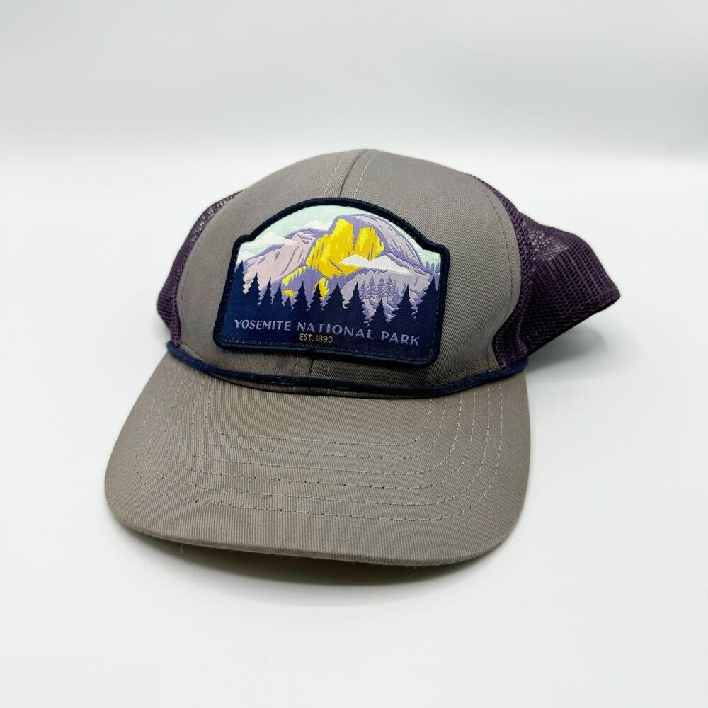 SENDERO PROVISIONS TRUCKER HAT Yosemite National Park Snapback Hat Purple